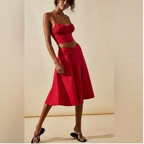 Free People Dresses & Skirts - NWT Free People So Posh Set/ Skirt-blouse SZ L
